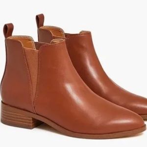 J.Crew Vegan Leather Chelsea Boots- Brown, Warm Sepia- New With Tags (NWT)